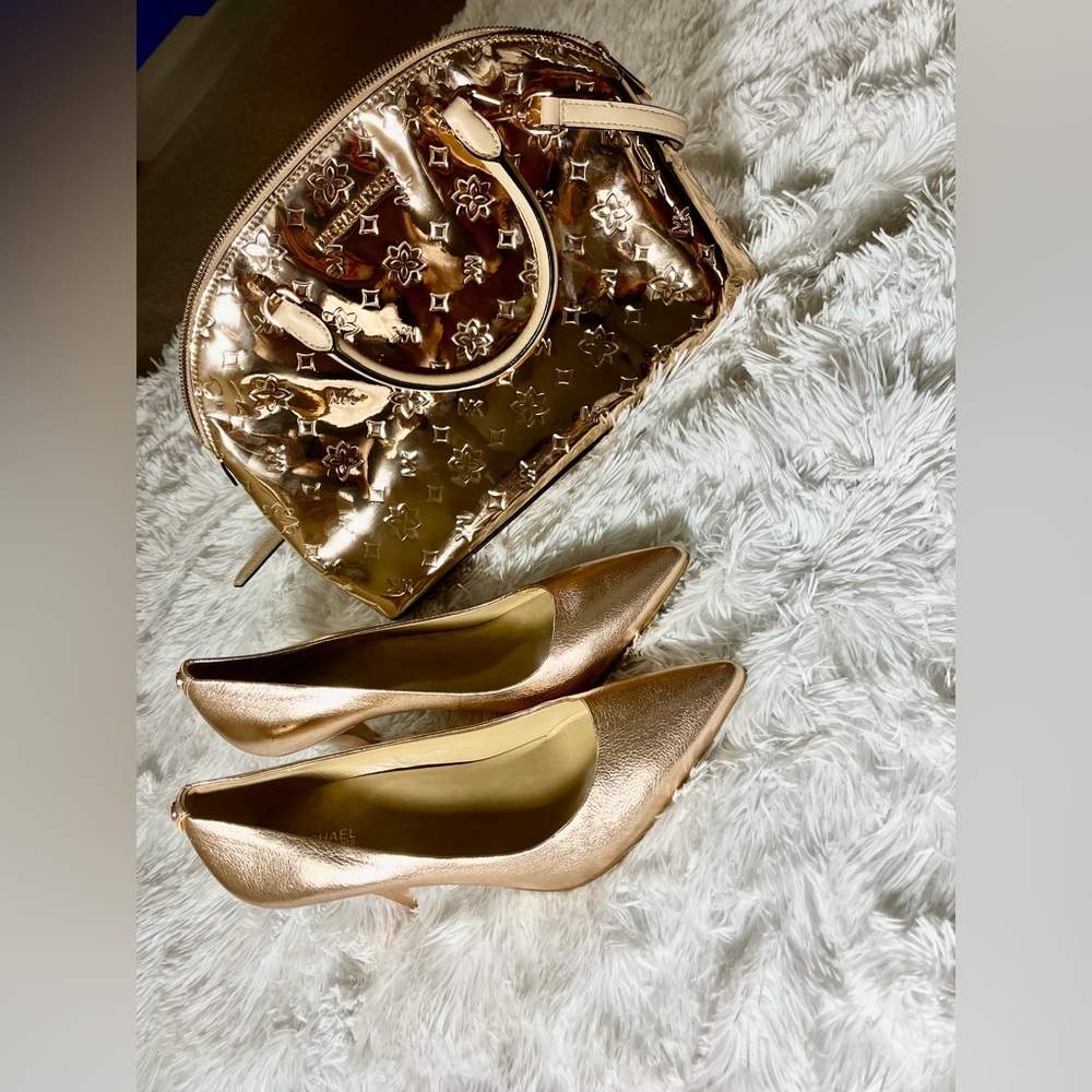 Michael Kors Emmy Rose Gold Satchel